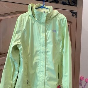 Northface wind/ rain “Resolve” jacket in  light / neon yellow.